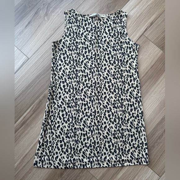 Vintage Leopard Print Boat Neck T-shirt Tank Dress - Picture 7 of 12